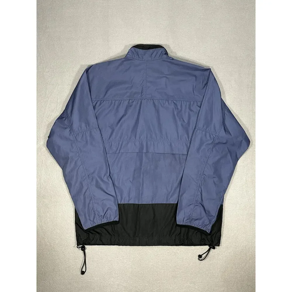 Vintage Nike Men’s Blue Black Full Zip Windbreaker Jacket Mesh Lined M